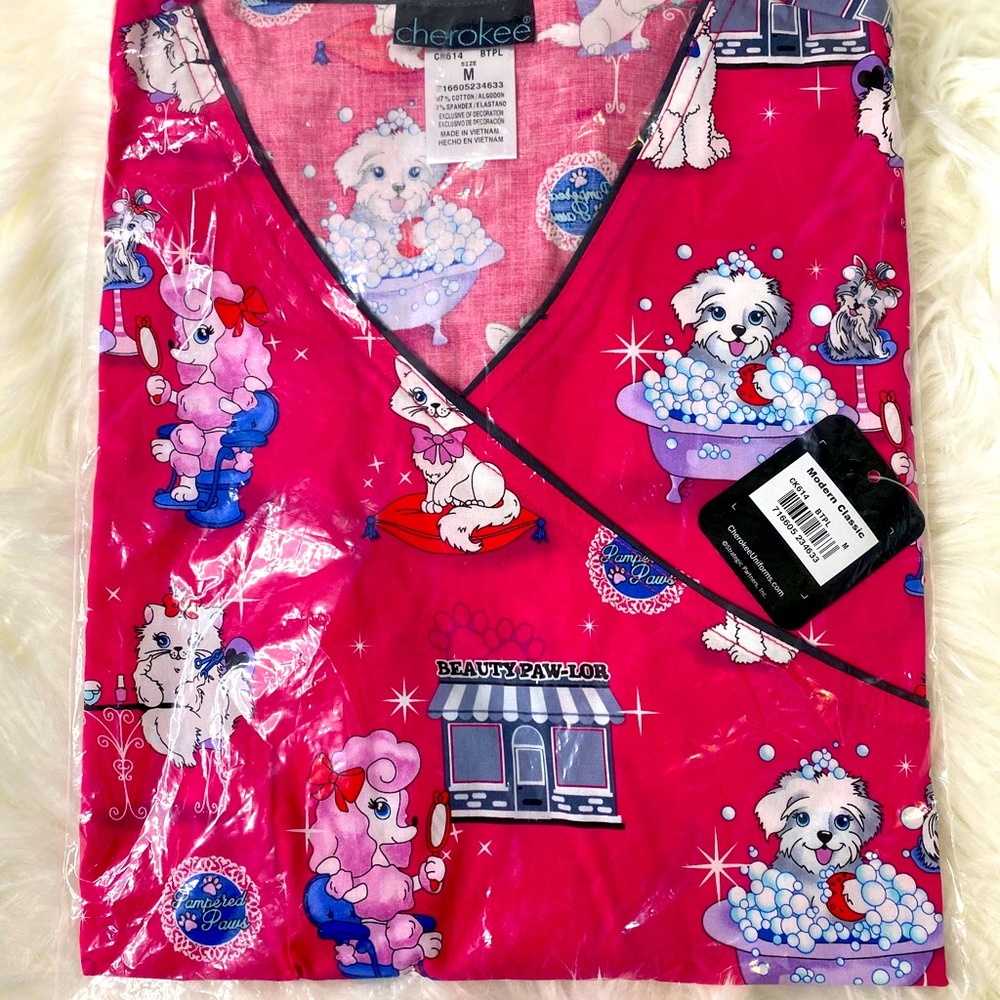 Cherokee medium Womens Paw-lor Scrubs NWT - Picture 1 of 2